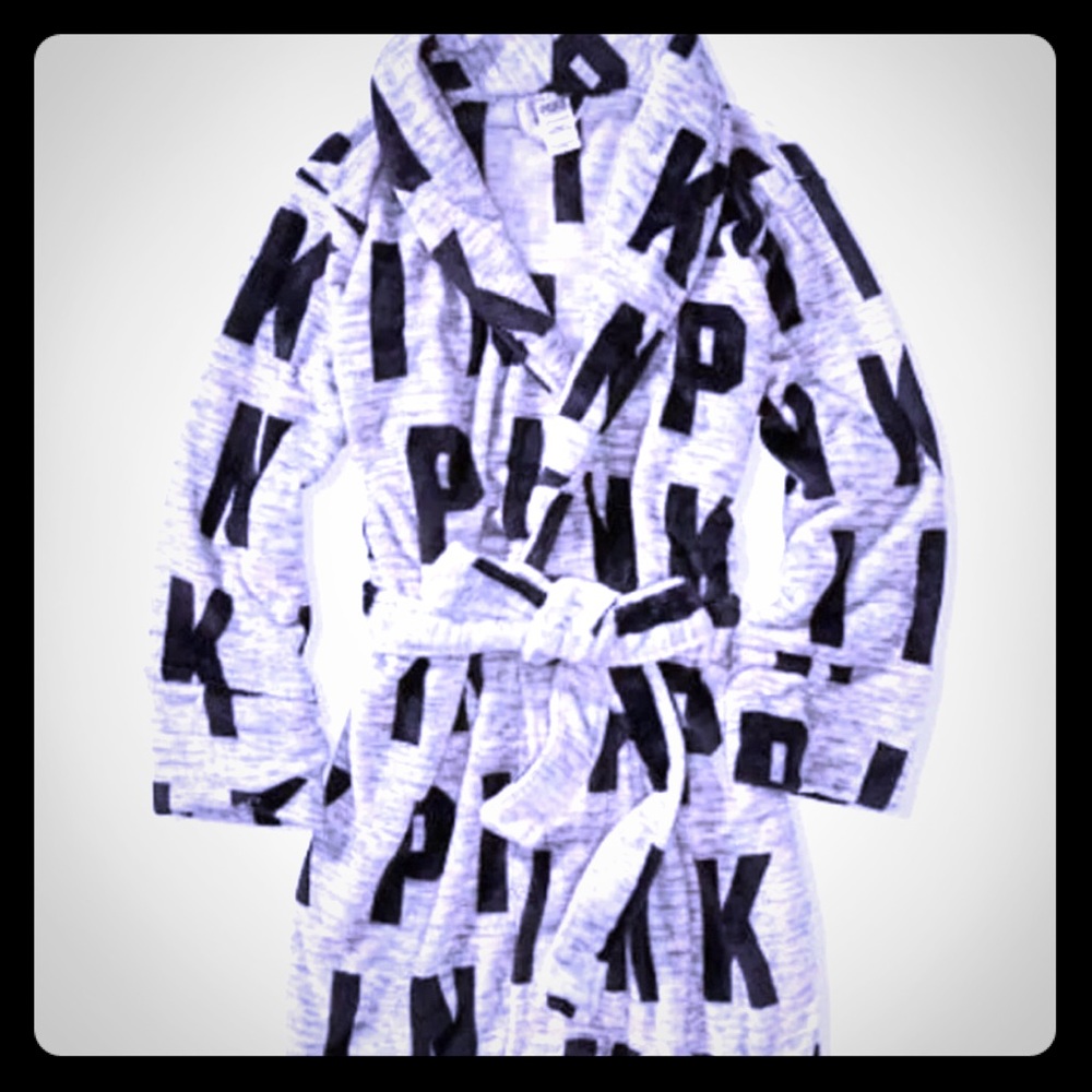 VS pink robe logo gray and black XS/S